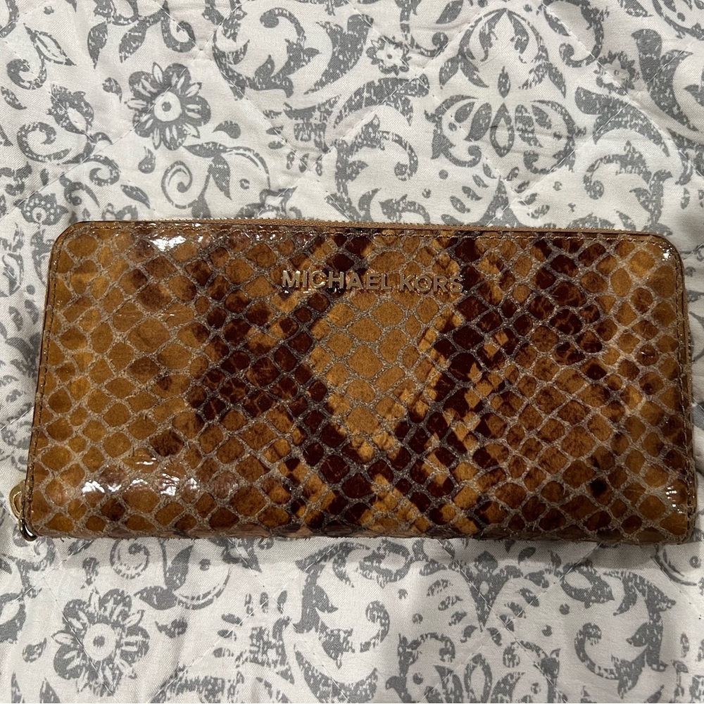 Brown Snake Skin Michael Kors Wallet